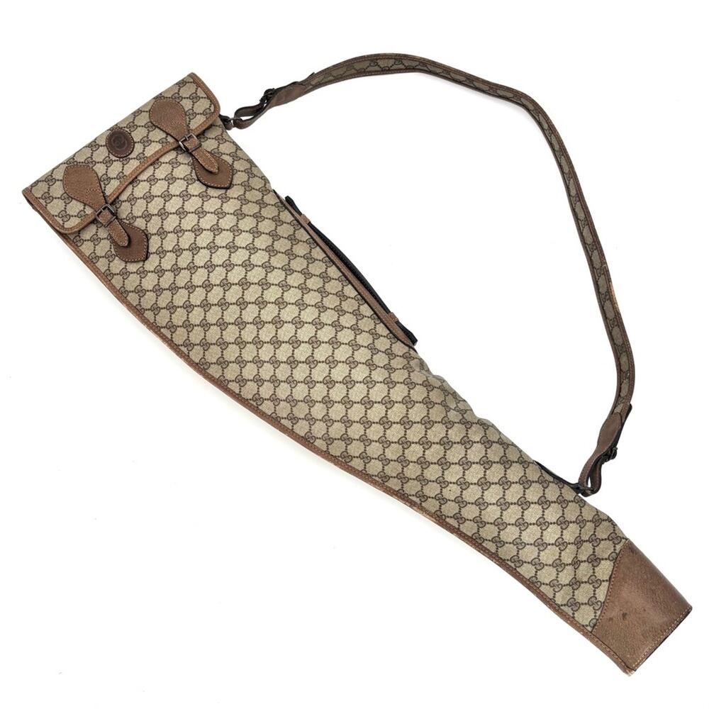 Vintage Gucci Tan GG Monogram Rifle Sling Bag - Picture 2 of 8